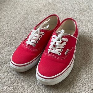 Vans Red Shoe Sz. 8